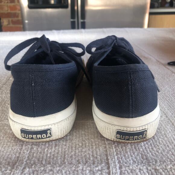 Superga The Classic COTU Canvas Tennis Shoe Sneakers Size 6.5 Blue Casual Preppy - Picture 7 of 10